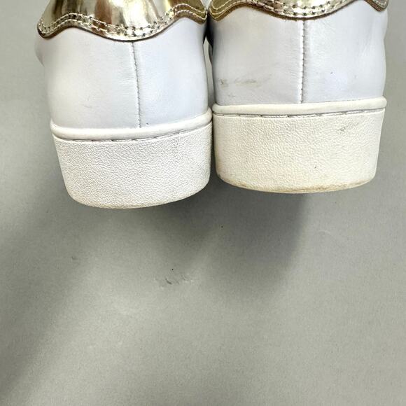 Vionic Bobbi velcro hook and loop white sneaker gold accent Size 8.5 comfort - Picture 11 of 13